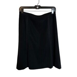 Exclusively Misook Acrylic Knit Midi Skirt Size S Black Pull On A Line Career